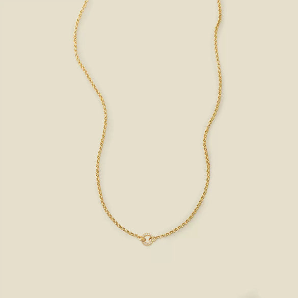 Wholesale Unisex Geometric Round Oval Necklace Electroplated 18K Gold Color Retention Copper Stainless Steel
