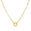 Wholesale Unisex Geometric Round Oval Necklace Electroplated 18K Gold Color Retention Copper Stainless Steel