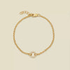 Wholesale Unisex Geometric Round Oval Necklace Electroplated 18K Gold Color Retention Copper Stainless Steel