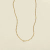 Wholesale Unisex Geometric Round Oval Necklace Electroplated 18K Gold Color Retention Copper Stainless Steel