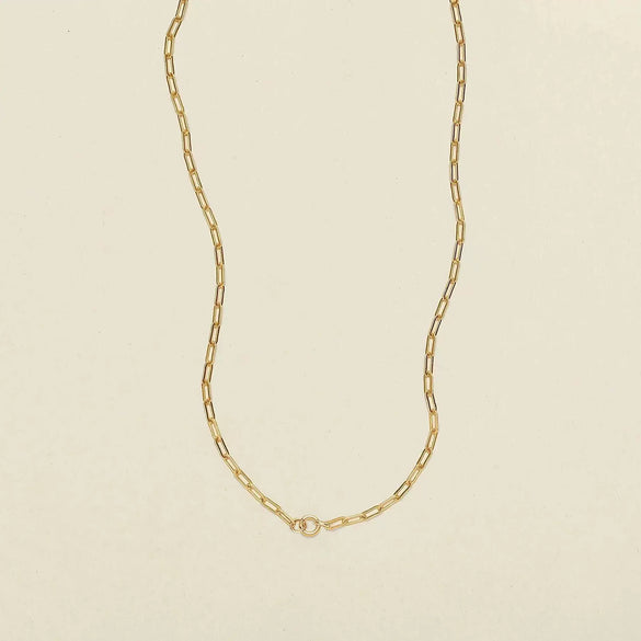 Wholesale Unisex Geometric Round Oval Necklace Electroplated 18K Gold Color Retention Copper Stainless Steel