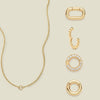 Wholesale Unisex Geometric Round Oval Necklace Electroplated 18K Gold Color Retention Copper Stainless Steel