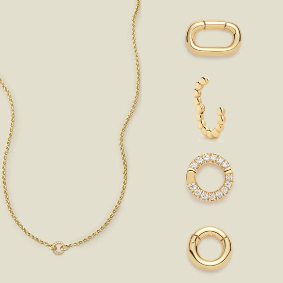 Wholesale Unisex Geometric Round Oval Necklace Electroplated 18K Gold Color Retention Copper Stainless Steel