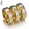 Wholesale Unisex Geometric Russian Letter Ring Stainless Steel 18K Gold Electroplated