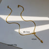 Wholesale Unisex Geometric Snake Bone Chain Necklace With Ring Shape Stainless Steel Electroplated