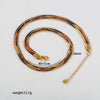 Wholesale Unisex Geometric Snake Bone Chain Necklace With Ring Shape Stainless Steel Electroplated