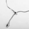 Wholesale Unisex Geometric Snake Bone Chain Necklace With Ring Shape Stainless Steel Electroplated