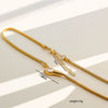 Wholesale Unisex Geometric Snake Bone Chain Necklace With Ring Shape Stainless Steel Electroplated