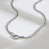 Wholesale Unisex Geometric Snake Bone Chain Necklace With Ring Shape Stainless Steel Electroplated