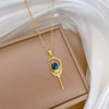 Wholesale Unisex Geometric Stainless Steel And Copper Diamond Necklace With Starry Sky Light Design