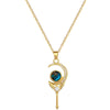 Wholesale Unisex Geometric Stainless Steel And Copper Diamond Necklace With Starry Sky Light Design