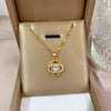 Wholesale Unisex Geometric Stainless Steel And Copper Diamond Necklace With Titanium Steel Chain