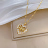 Wholesale Unisex Geometric Stainless Steel And Copper Diamond Necklace