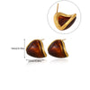 Wholesale Unisex Geometric Stainless Steel And Gold Electroplated Earrings Jewelry Retro Maillard Style