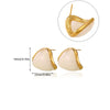 Wholesale Unisex Geometric Stainless Steel And Gold Electroplated Earrings Jewelry Retro Maillard Style