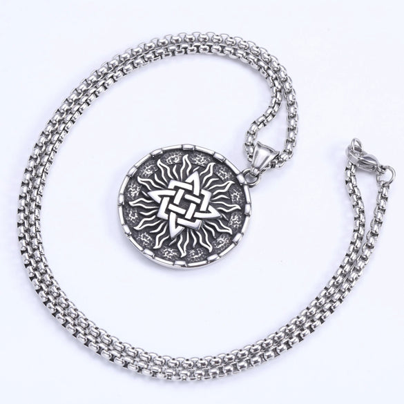 Wholesale Unisex Geometric Stainless Steel And Titanium Steel Polish Pendant Necklace