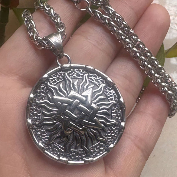 Wholesale Unisex Geometric Stainless Steel And Titanium Steel Polish Pendant Necklace