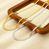 Wholesale Unisex Geometric Stainless Steel And Titanium Steel Snake Bone Chain Necklace With 18K Gold Electroplating