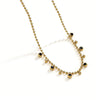 Wholesale Unisex Geometric Stainless Steel Ball Chain Necklace With Colorful Zirconium 18K Gold Plated