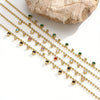 Wholesale Unisex Geometric Stainless Steel Ball Chain Necklace With Colorful Zirconium 18K Gold Plated