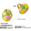 Wholesale Unisex Geometric Stainless Steel Electroplated Inlaid Zircon Floral Ring Light Luxury Style