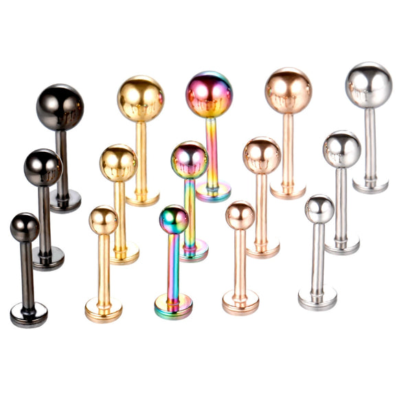 Wholesale Unisex Geometric Stainless Steel Electroplated Lip And Ear Bone Puncture Jewelry
