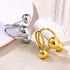 Wholesale Unisex Geometric Stainless Steel Electroplated Spherical Ring