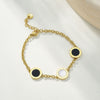 Wholesale Unisex Geometric Stainless Steel Electroplated Square Snake Bone Bracelet