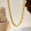 Wholesale Unisex Geometric Stainless Steel Electroplated Twist Chain Necklace