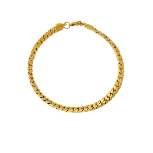 Wholesale Unisex Geometric Stainless Steel Embossed Electroplating Jewelry Bracelets That Do Not Fade Niche Stylish