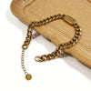 Wholesale Unisex Geometric Stainless Steel Gold Vacuum Plated Bracelet
