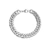 Wholesale Unisex Geometric Stainless Steel Hiphop Punk Trendy Cuban Chain Bracelet With Sixsided Grinding And Electroplating