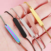 Wholesale Unisex Geometric Stainless Steel Oval Bar Bracelet Mirror Polished Electroplated
