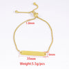 Wholesale Unisex Geometric Stainless Steel Oval Bar Bracelet Mirror Polished Electroplated
