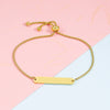Wholesale Unisex Geometric Stainless Steel Oval Bar Bracelet Mirror Polished Electroplated