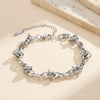 Wholesale Unisex Geometric Stainless Steel Real Gold Plated Chain Bracelet Minimalist Light Luxury Design