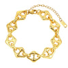Wholesale Unisex Geometric Stainless Steel Real Gold Plated Necklaces And Bracelets With Original Design