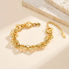Wholesale Unisex Geometric Stainless Steel Real Gold Plated Necklaces And Bracelets With Original Design