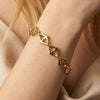 Wholesale Unisex Geometric Stainless Steel Real Gold Plated Necklaces And Bracelets With Original Design