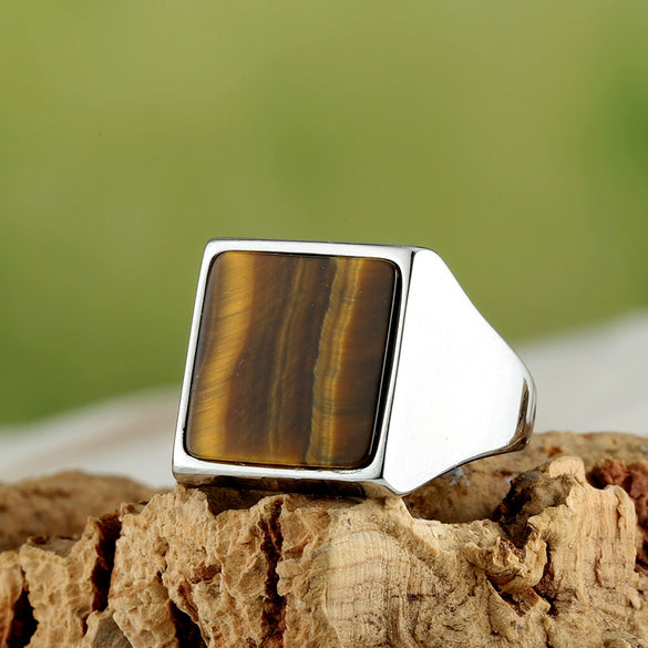 Wholesale Unisex Geometric Stainless Steel Ring With Polishing Treatment