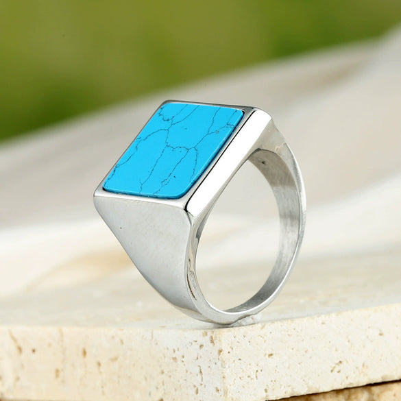 Wholesale Unisex Geometric Stainless Steel Ring With Polishing Treatment