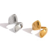 Wholesale Unisex Geometric Stainless Steel Vacuum Plated Open Ring With Brushed Design