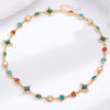 Wholesale Unisex Geometric Star Oval Pattern Zinc Alloy And Copper Electroplated Jewelry Necklace And Bracelet Set