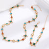 Wholesale Unisex Geometric Star Oval Pattern Zinc Alloy And Copper Electroplated Jewelry Necklace And Bracelet Set