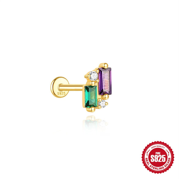 Wholesale Unisex Geometric Sterling Silver Ear Jewelry With Environmentally Friendly Electroplating And Tassel Design