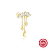 Wholesale Unisex Geometric Sterling Silver Ear Jewelry With Environmentally Friendly Electroplating And Tassel Design