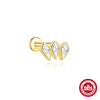 Wholesale Unisex Geometric Sterling Silver Ear Jewelry With Environmentally Friendly Electroplating And Tassel Design