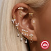 Wholesale Unisex Geometric Sterling Silver Ear Jewelry With Environmentally Friendly Electroplating And Tassel Design