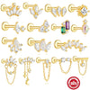 Wholesale Unisex Geometric Sterling Silver Ear Jewelry With Environmentally Friendly Electroplating And Tassel Design
