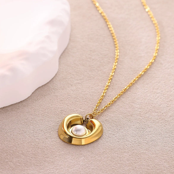 Wholesale Unisex Geometric Tiger Eye Stone Pendant Necklace With Cross Chain 18K Gold Electroplated Stainless Steel Jewelry
